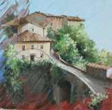 il borro; olio su tela 50x50cm